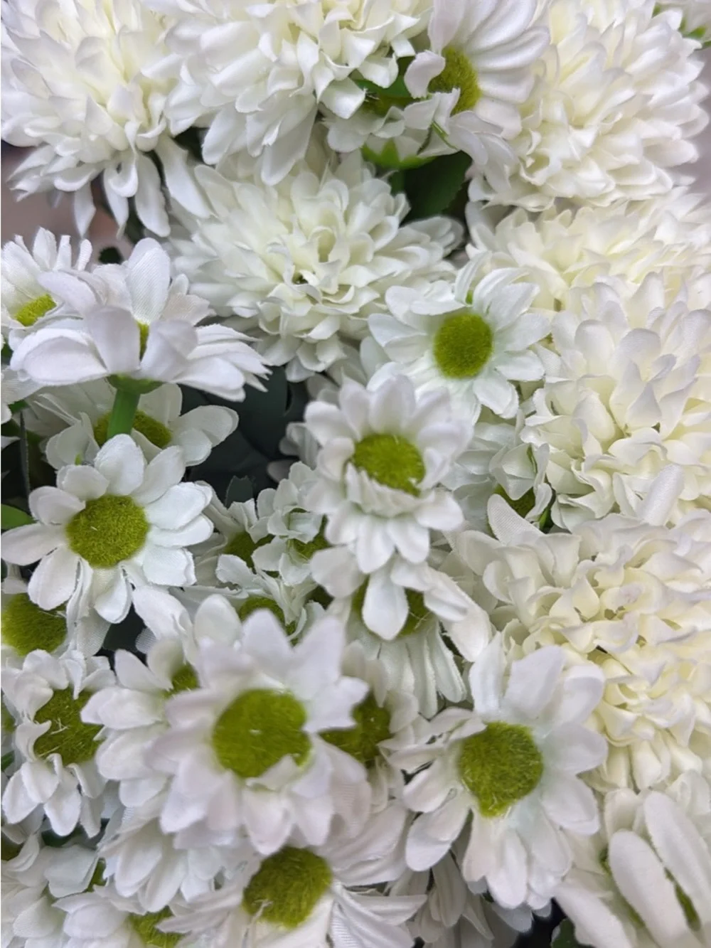White Faux Daisy & Chrysanthemum Bouquet